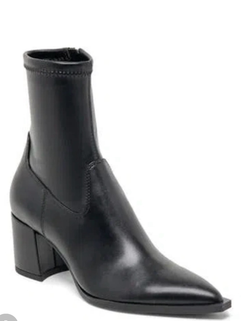 Dolce Vita Avalyn Black Pointed Toe Ankle block Heeled Booties